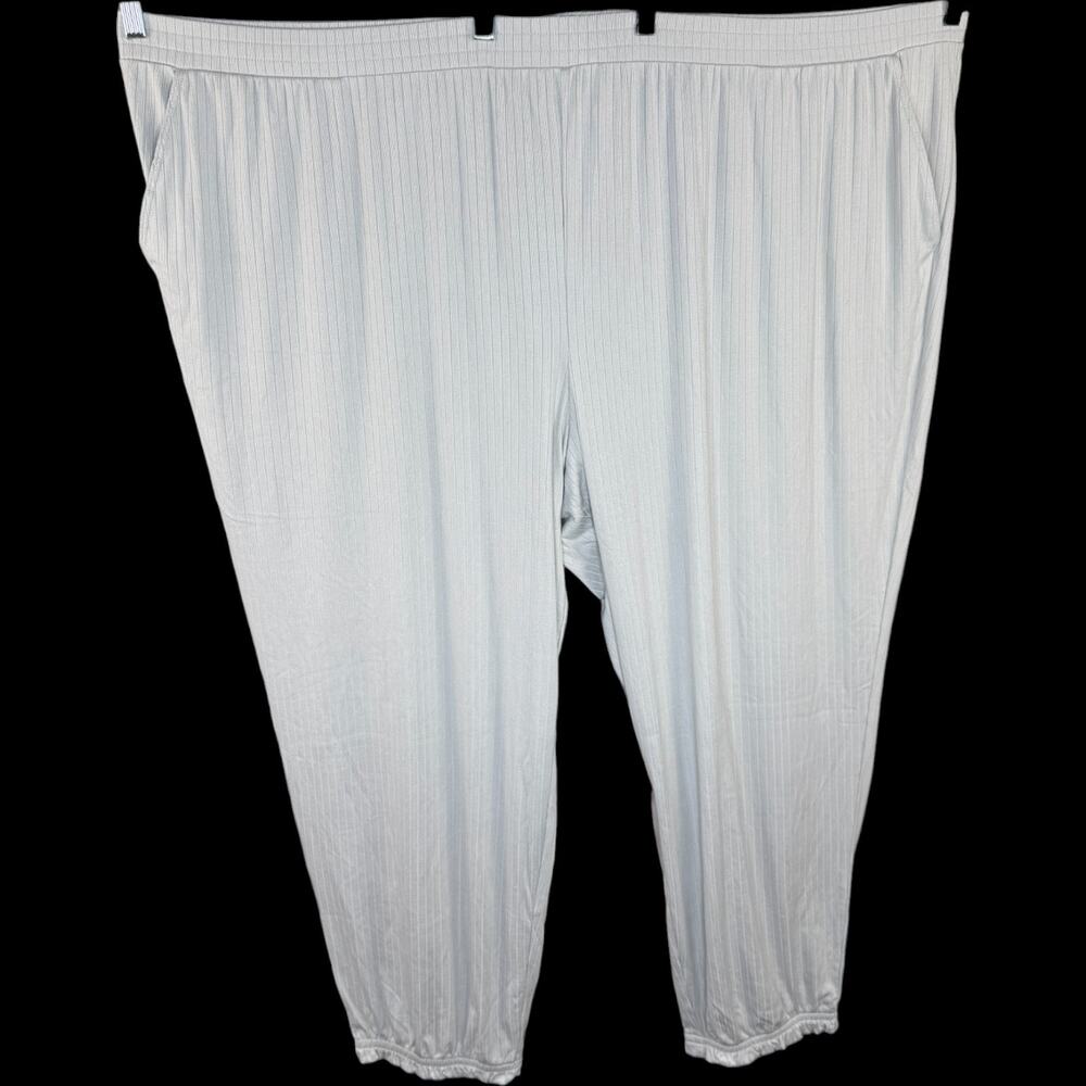 AnyBody Lounge Brushed Rib Ruffle Hem Pants Gray‎ Women’s Size 5X Plus NWOT
